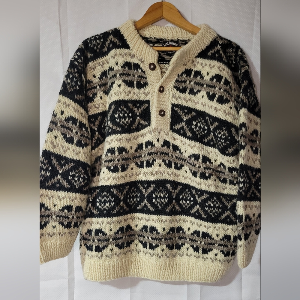Vintage hand made wool sweater from Nepal